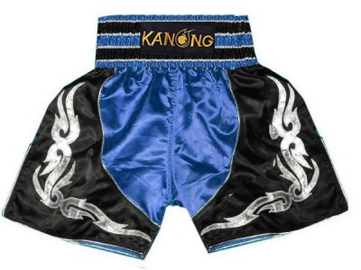 Pantaloncini boxe , pantaloncini da boxe : KNBSH-202-Blu-Nero